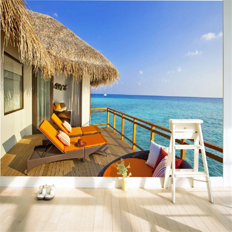 Обои для спальни и отеля 3d вид на море | Обустройство дома