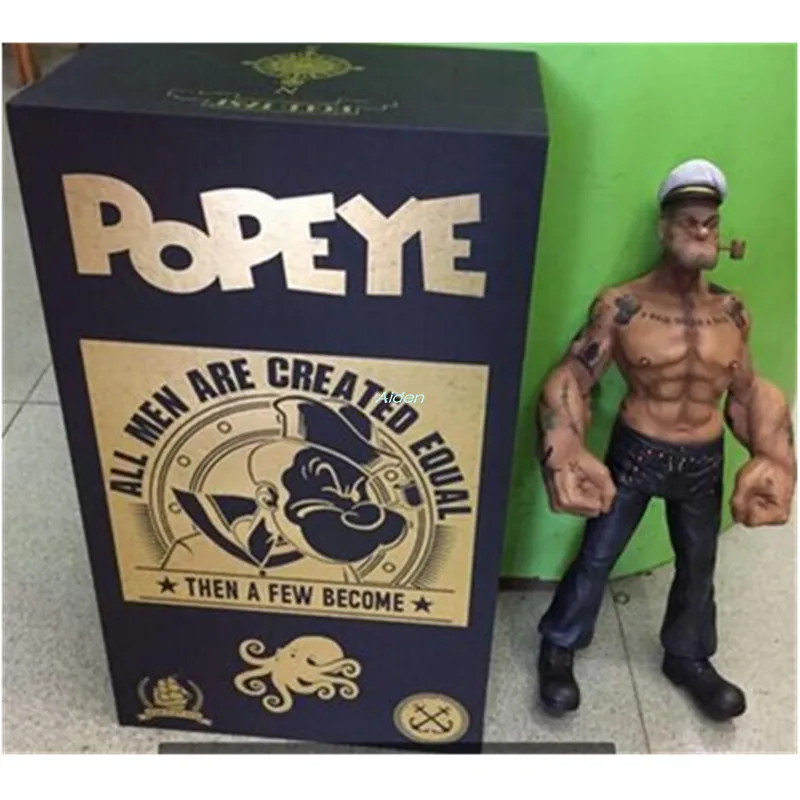 1" Popeye статуя моряка Popeye бюст тату версия Полная длина портрет креативное Искусство ремесло GK фигурка игрушка 38 см B1348
