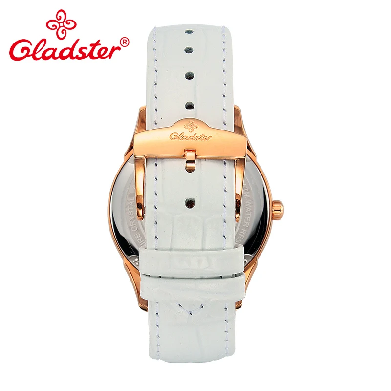 Продажа модных женских кварцевых наручных часов Gladster с эмблемой