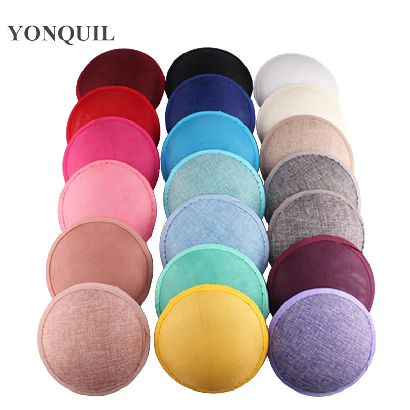 

New Arrival 13CM 17 Colors Millinery Imitation Sinamay Fascinator Base Fascinators Party Hat DIY Hair Accessories Cocktail Hats