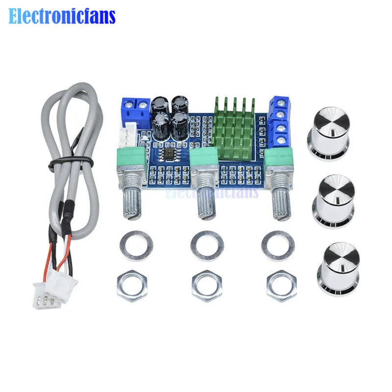 DC 12V 24V 80W x 2 двухканальный цифровой аудио TPA3116D2 высокие басы регулируя