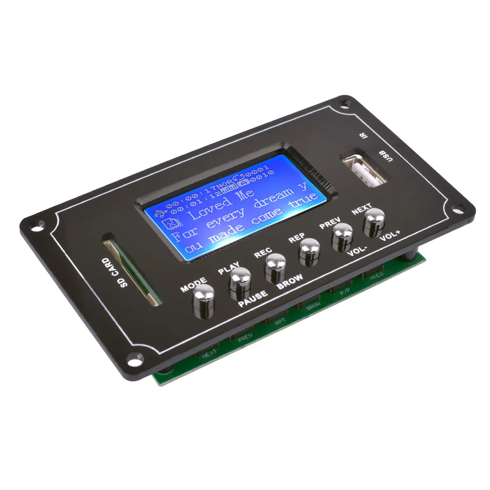 AIYIMA MP3 декодер Беспроводной Bluetooth аудио доска 12 V WAV WMA FLAC декодирования модуль USB FM