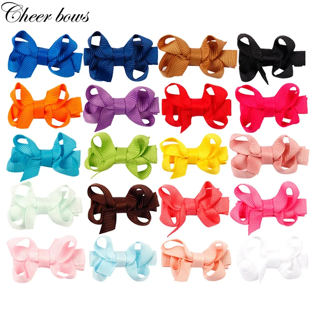 

20 шт./лот 20 цветов 2 дюйма милый галстук-бабочка для девочек заколка для волос однотонная корсажная лента с бантом для детей детские заколки ...
