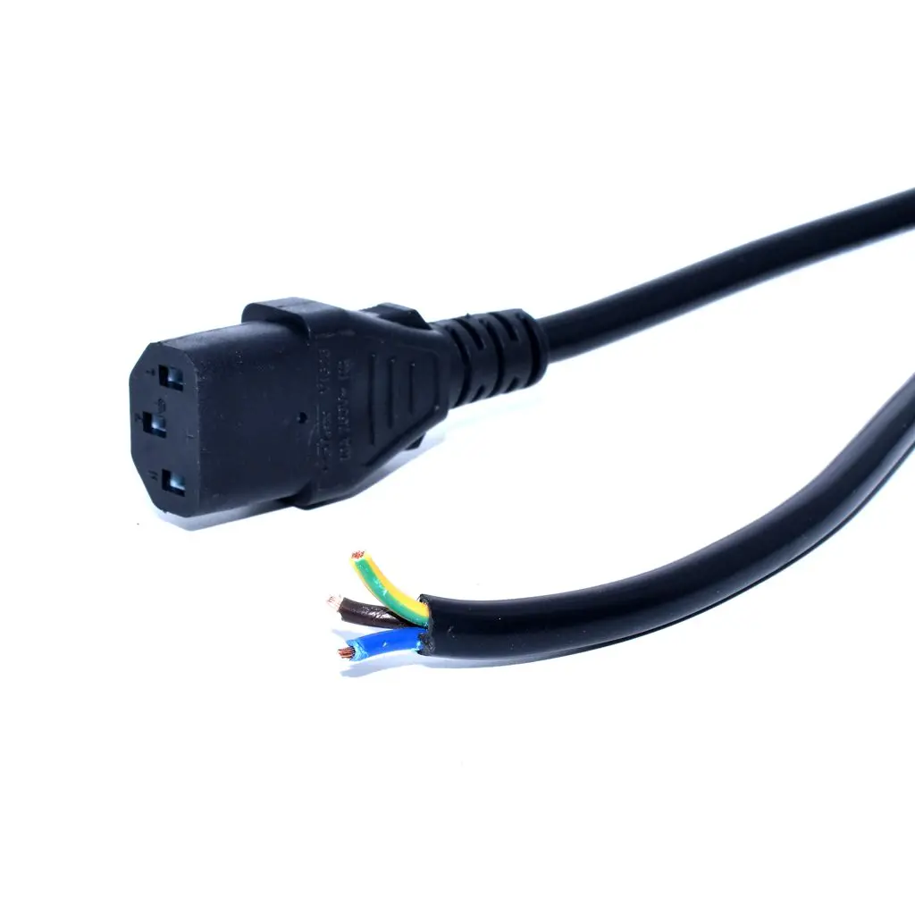 Шнуры Powre SJT, гнездовой, IEC 320 C13 ROJ, в полоску и удержанный