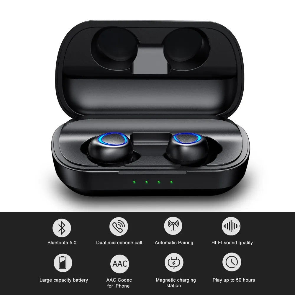 Alien Secret PLUS Power Bank Type c Беспроводная зарядка TWS Наушники Bluetooth наушники Стерео