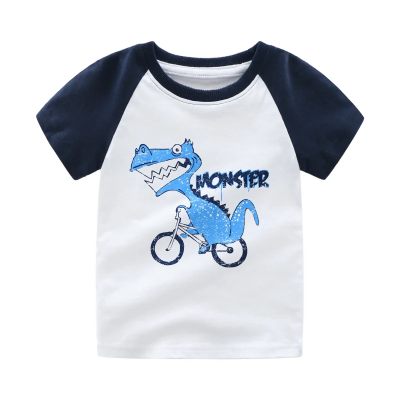 Baby Summer Top Boys T Shirt Kids Clothes Tiny Cottons Cartoon Dinosaur Funny Shirts tshirt Tee Enfant Garcon | Детская одежда и
