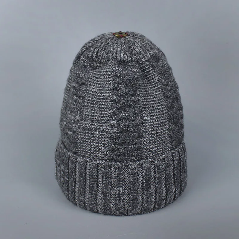 Hat Dark Gray Натуральный мех енота помпонами вязаная шапка мяч Beanie зимняя шапка для женщин Девушки Шерсть Хлопок Skullies женский лыжный кепки - Цвет: Hat Dark Gray