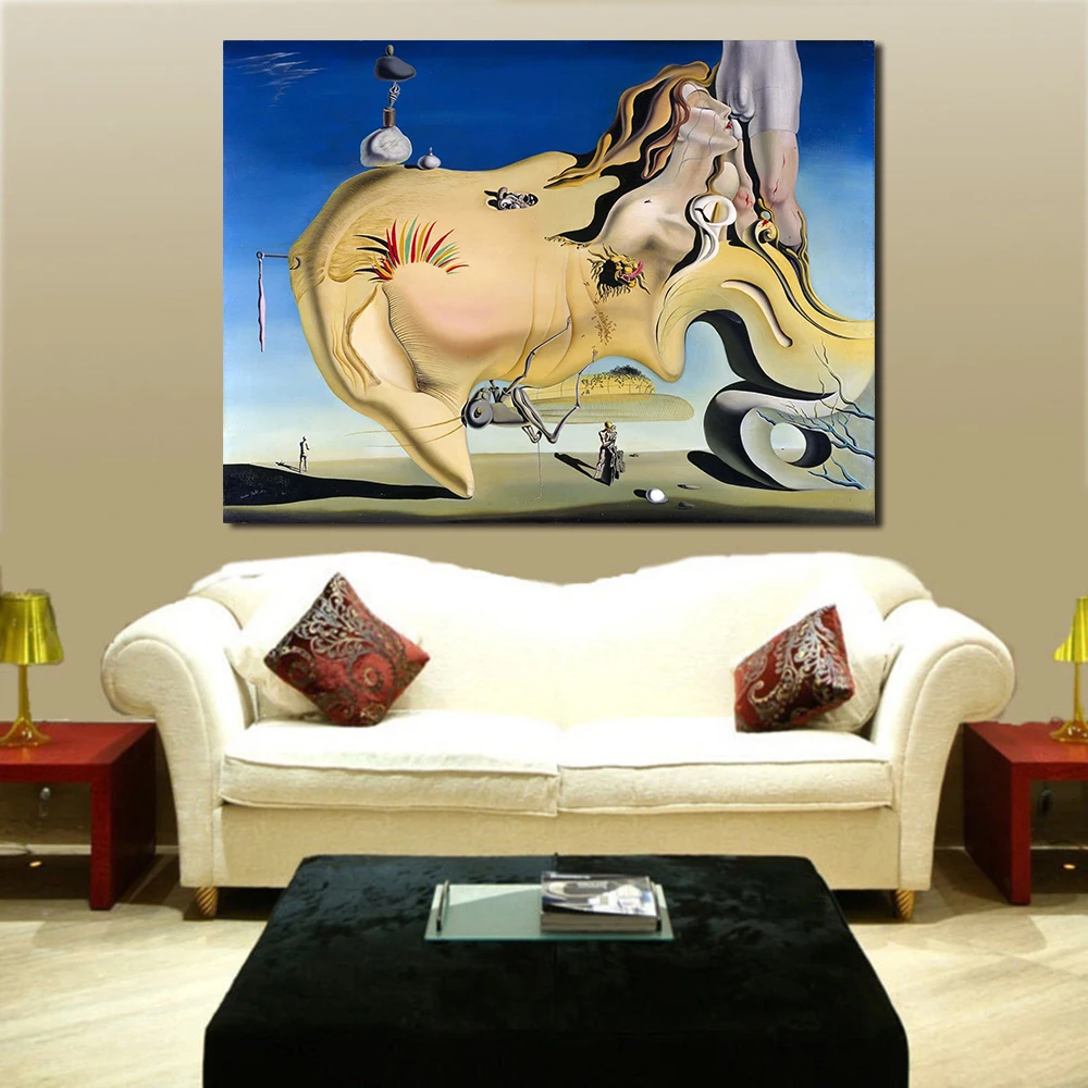 

JQHYART Salvador Dali Canvas Painting For Living Room Home Decoration Oil Painting On Canvas Wall Painting No Frame