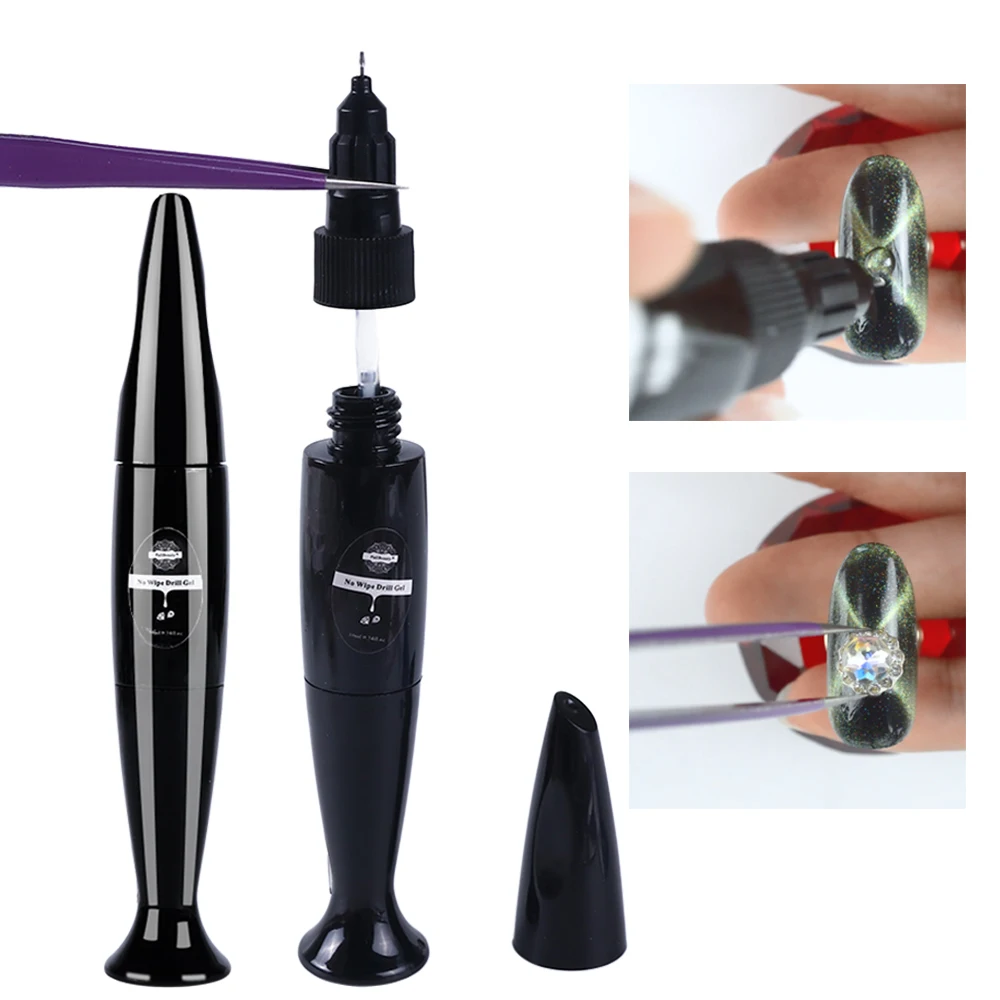

10 мл клей для ногтей для Стразы сильные одноразовые для искусственных ногтей типсы с иглой инструмент для маникюра декоративный клей SA953