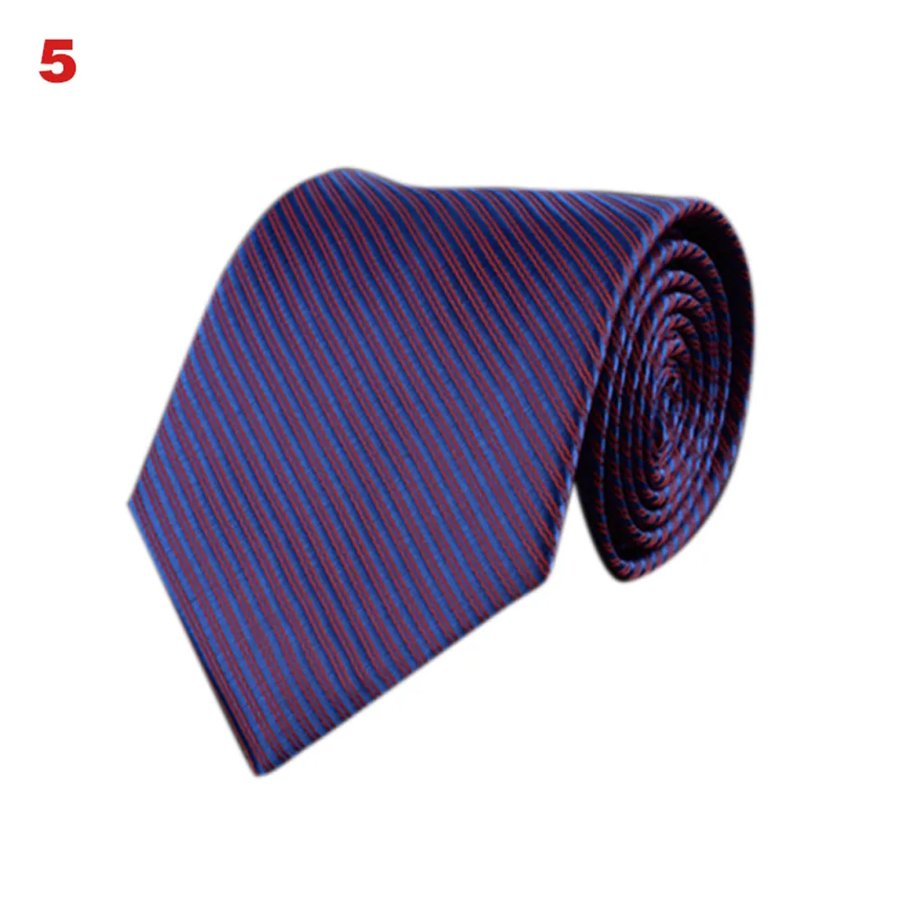 

Men Office Business Wedding Neck Tie England Stripes Jacquard Woven 8cm Wide Necktie TY66
