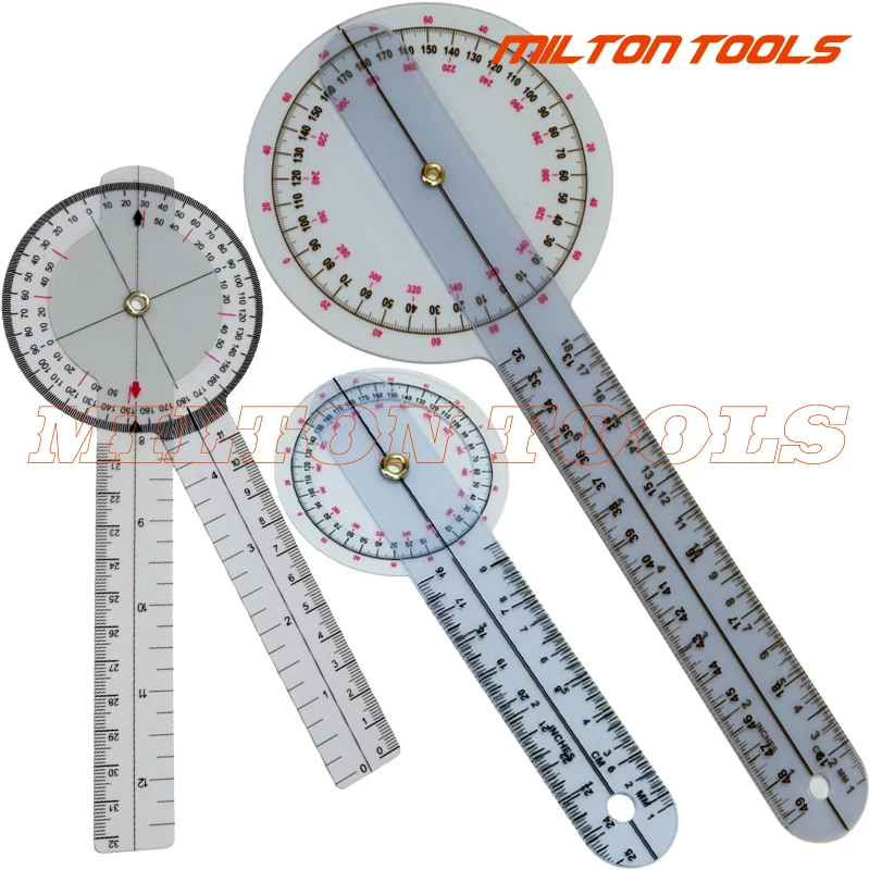 

3 PIECE/ lot GONIOMETER Set Protractor medical ruler 12 inch + 8 inch + 6 inch Multi-Ruler Goniometer Angle Medical Spinal Ruler