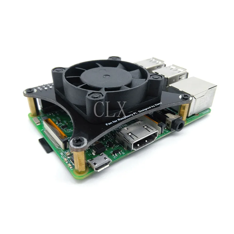 Raspberry pi 2 3 b бесшумный вентилятор теплоотвод скорость ветра ШИМ контролируемый