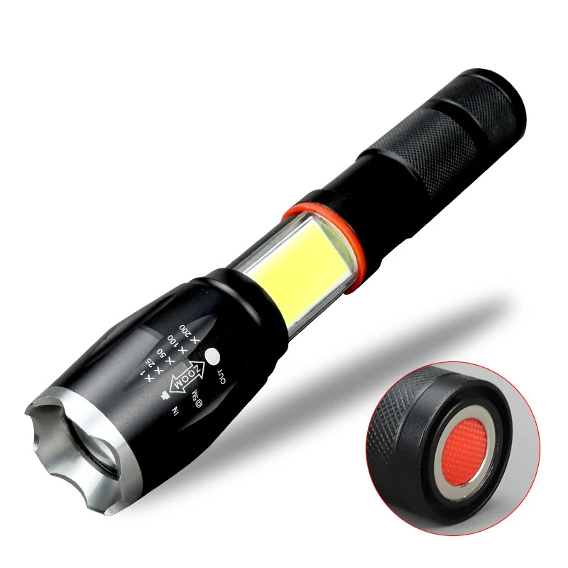 PANYUE Multifunction Led flashlight 8000 Lumens XML T6 L2 torch hidden COB design flashlight tail super magnet design