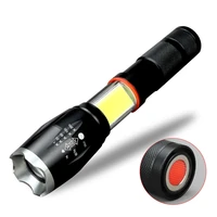 panyue multifunction led flashlight 8000 lumens xml t6 l2 torch hidden cob design flashlight tail super magnet design