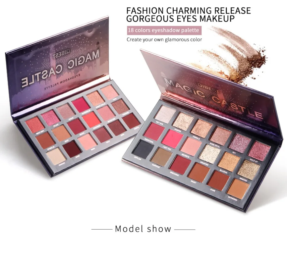 Низкая цена модные тени для век 18 цветов матовое стекло с перламутровым эффектом