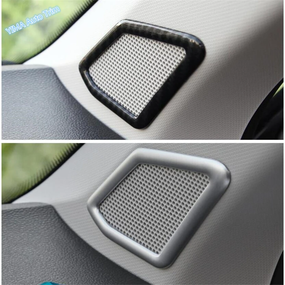 Lapetus Auto Styling Pillar A Stereo Speaker Audio Cover Trim Fit For Volkswagen T-Roc T Roc / Matte Carbon Fiber ABS