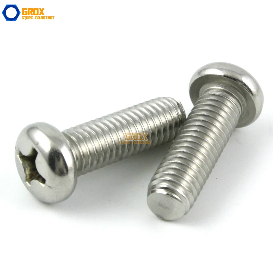 Винты с крестообразной головкой из нержавеющей стали 400 шт. M2 х 6 мм 316 дюйма|pan head