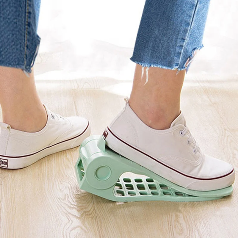 1 шт. регулируемый органайзер для обуви современный двойной стеллаж хранения