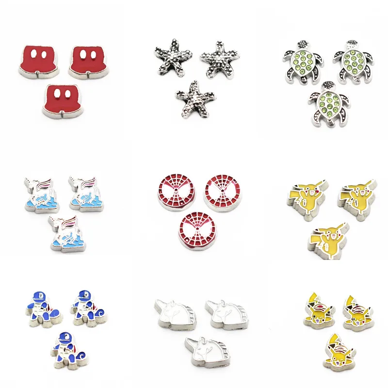 Новое поступление Микс 10 шт./лот карманные монстры черепахи Плавающие Подвески