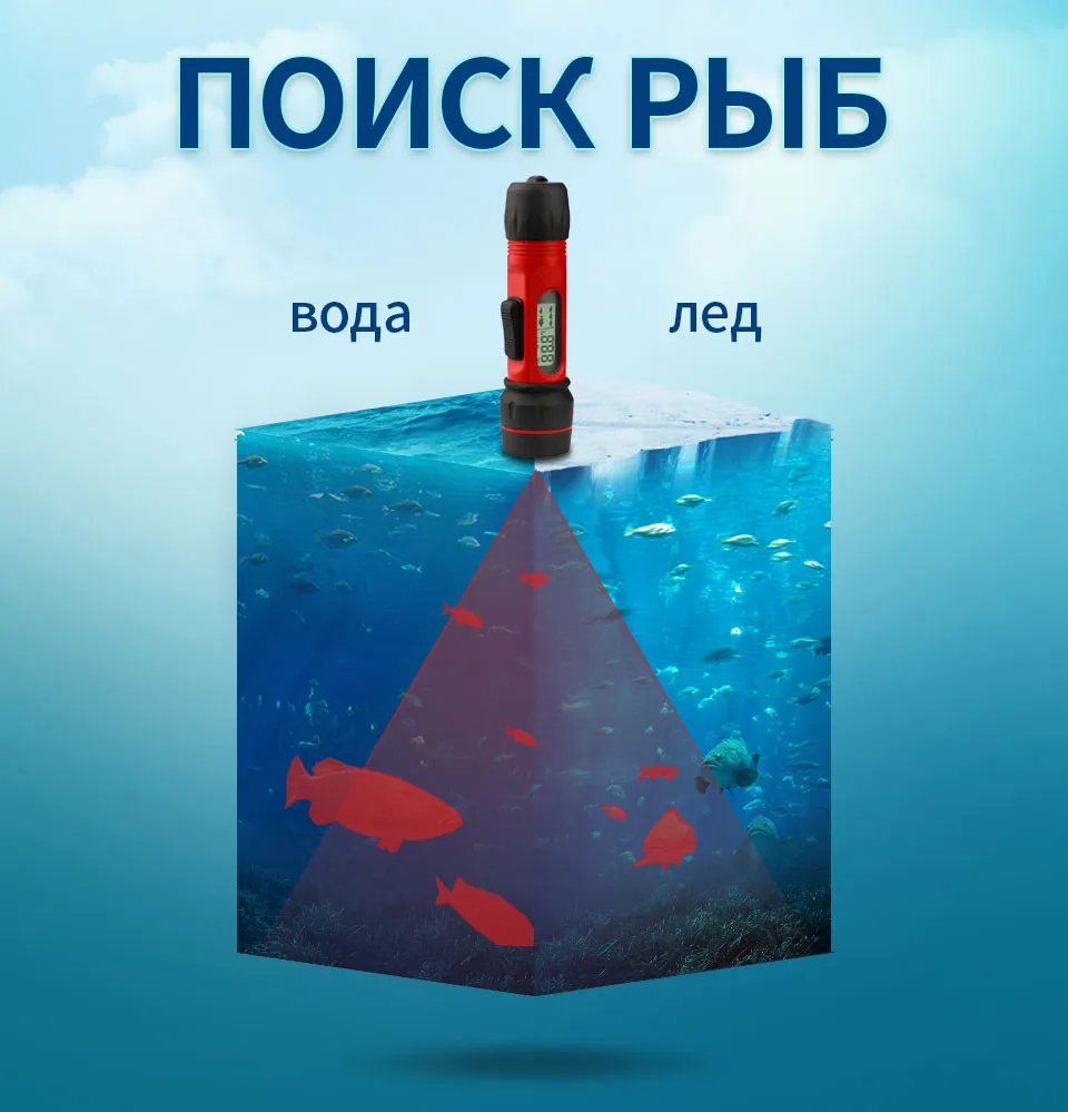 Erchang F12 Sonar Рыболокаторы Ручной цифровой Sonar эхолот светодио дный 47x18 мм Экран 0,8-90 м глубина обнаружения для подледной рыбалки