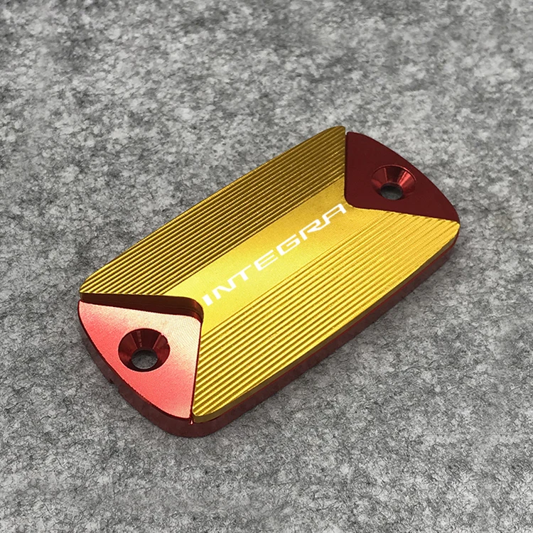 Gold-Red CNC спереди Тормозная жидкость Крышка Резервуара кепки для Honda INTEGRA 750 700 логотип(INTEGRA - Цвет: Gold-Red