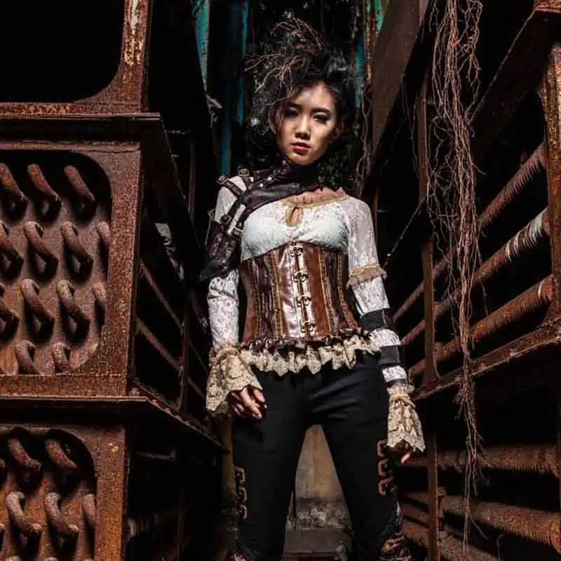 Коричневый армированный дизайнерский ремень из искусственной кожи с пряжкой