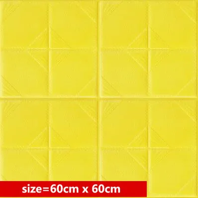 Yellow 60x60cm Обои самоклеящиеся 3d стерео наклейки на стены спальня стены юбка фон украшения стены водонепроницаемый Пена Обои - Цвет: Yellow 60x60cm
