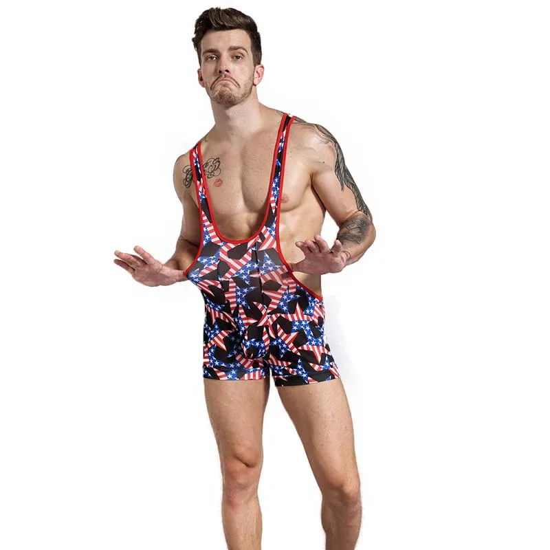 

Bodysuit Men Underwear Corset High Elasticity Mens Wrestling Singlet Shapers Men Bodysuit Jumpsuit