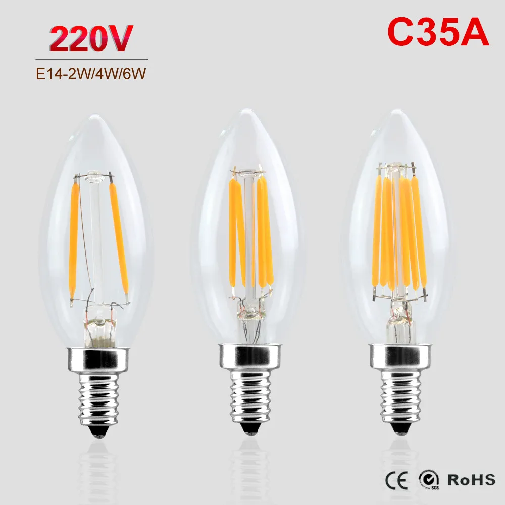 Светодиодный светильник Эдисона в античном стиле 110 В/220 В винтажный стеклянный