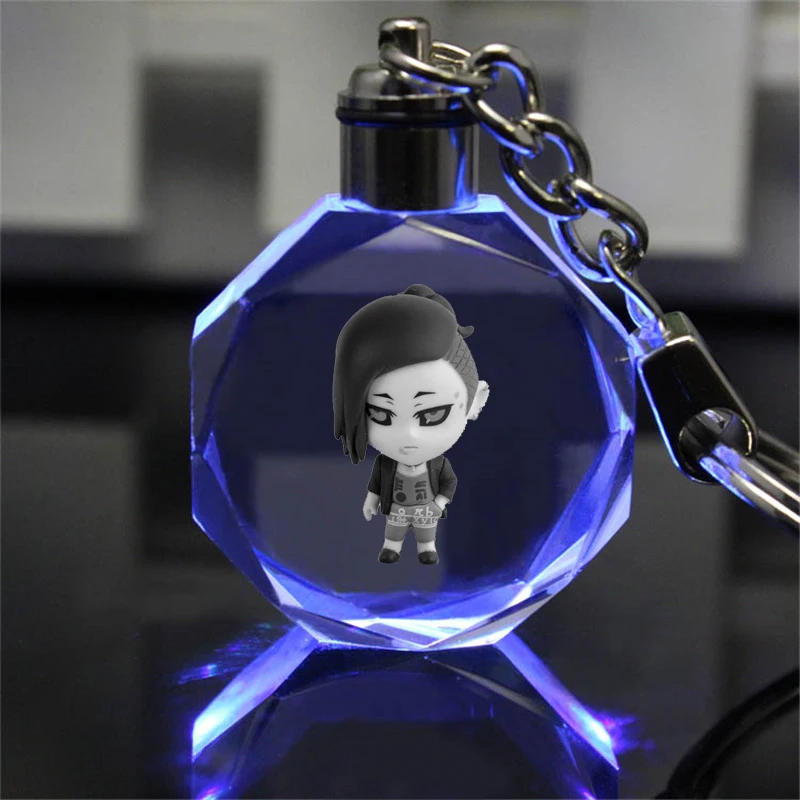 Tokyo Ghoul Anime LED Key Chains LOGO Figure Keyring Crystal Toy Keychain Light Keyholder Unisex XMAS Gifts NEW | Украшения и