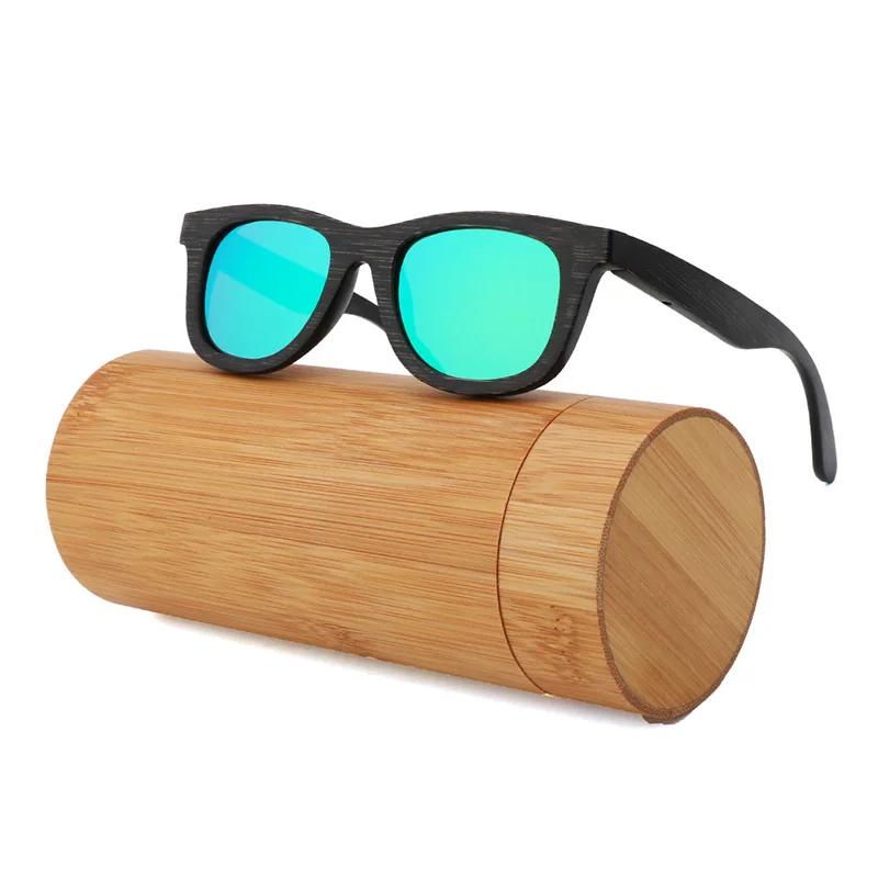 Green BambooBox Новинка; в стиле ретро; в тренде поляризованные детские солнцезащитные очки бамбуковые деревянные солнцезащитные очки анти-солнцезащитные очки линзы TAC UV400 солнцезащитные очки - Цвет линз: Green BambooBox