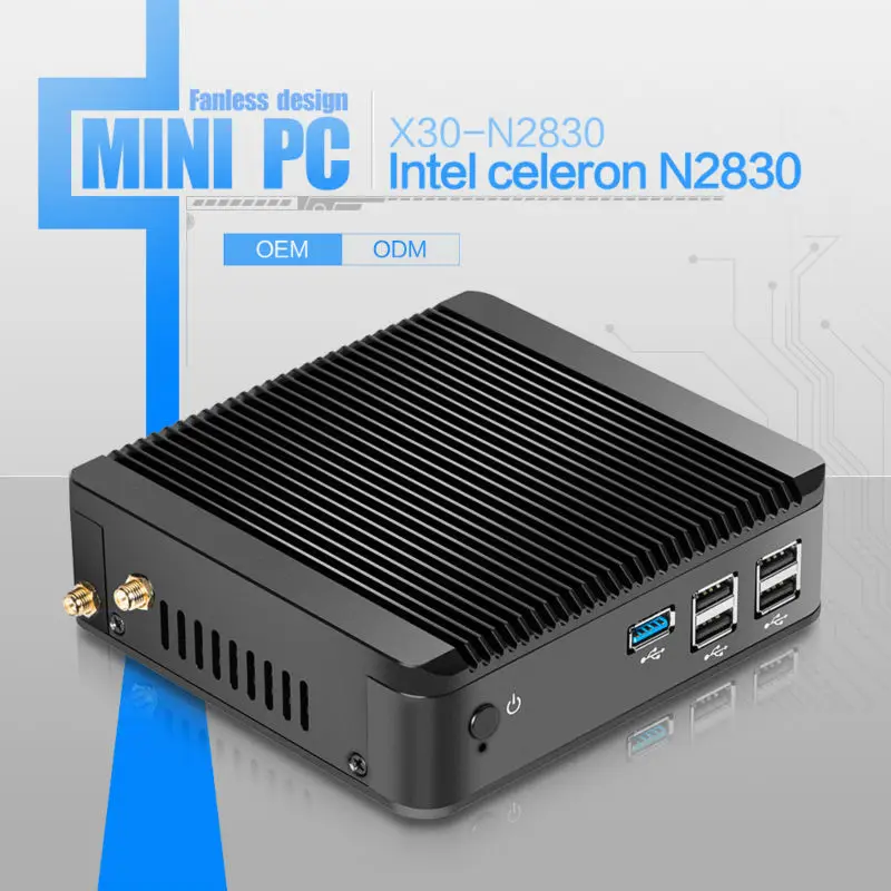Горячая распродажа компьютерная celeron N2830 сетевой компьютер linux x30-n2830 двухъядерный