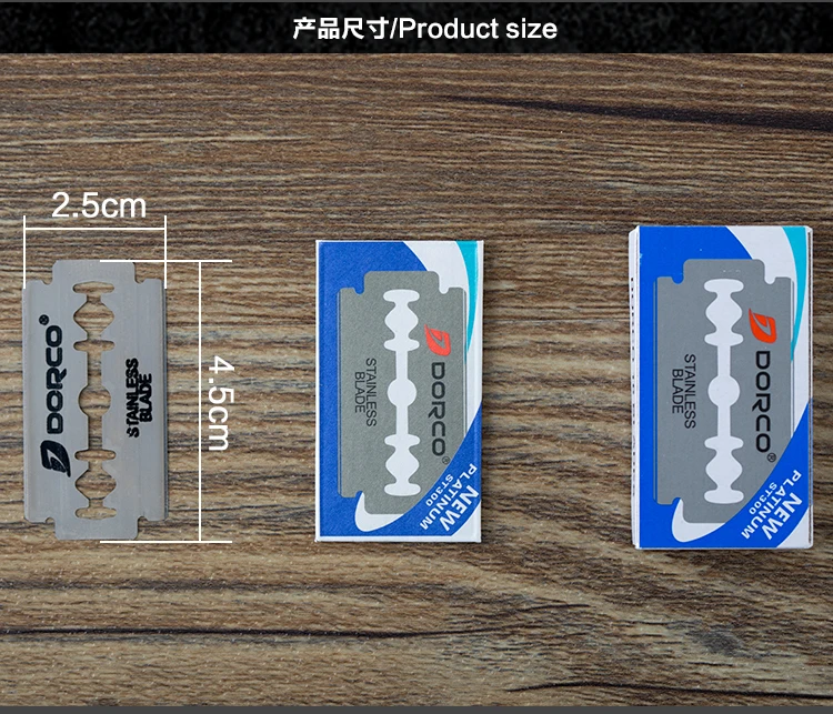 100 шт Оригинальные Dorco A + мужские бритвенные супер острые лезвия для стрижки волос