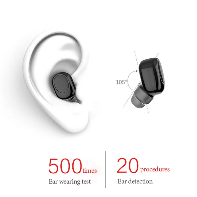 Беспроводной Bluetooth один наушник BOWANG Мини спортивная Гарнитура с шумоподавлением