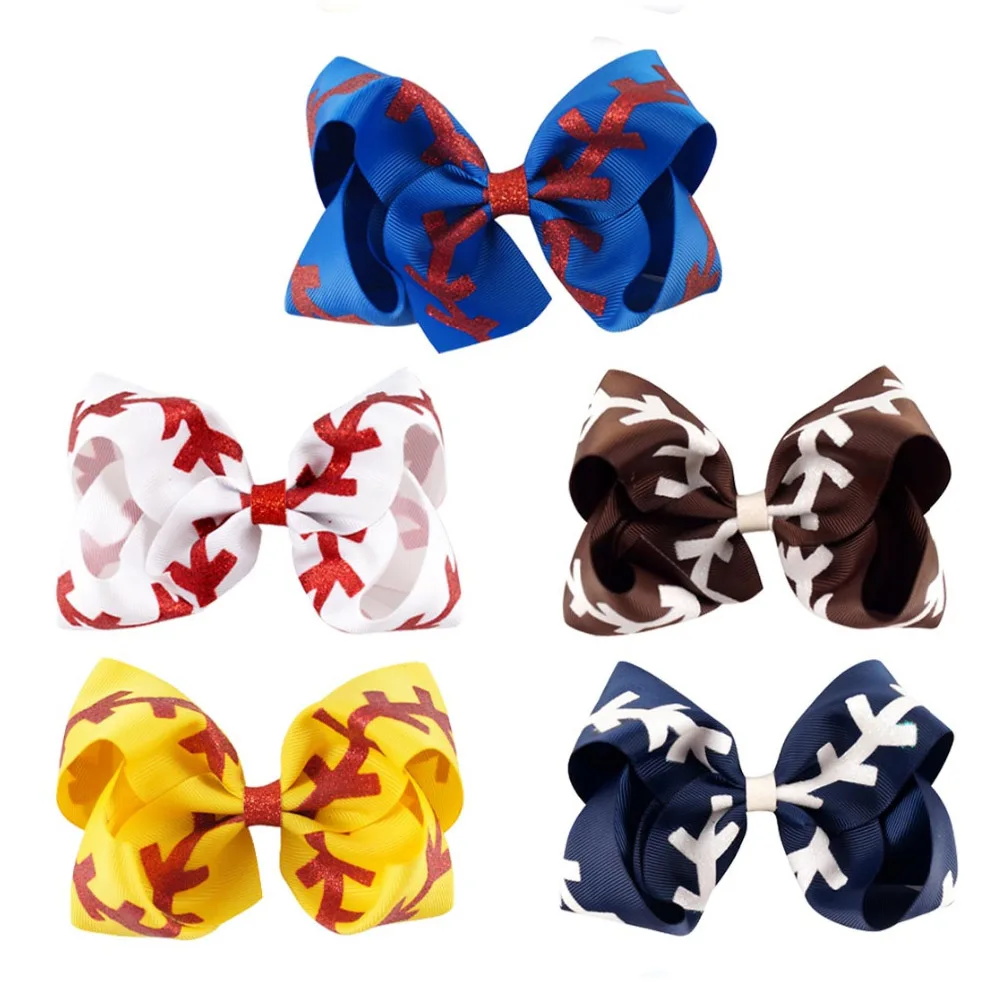 Ncmama 4 5 дюймовый детский печать волос луки Grosgrain блеск головные уборы бутик