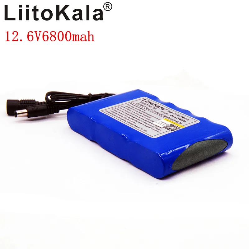 Литиевая батарея Liitokala высокой емкости 12 в 6800 мАч 18650 наружное освещение