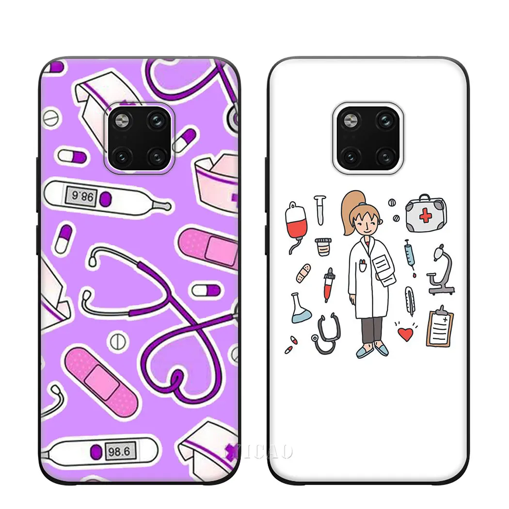 IYICAO Nurse Medicine Health Heart Soft Phone Case for Huawei Mate 10 20 Lite Pro Nova 2i 3 3i 4 Cover |