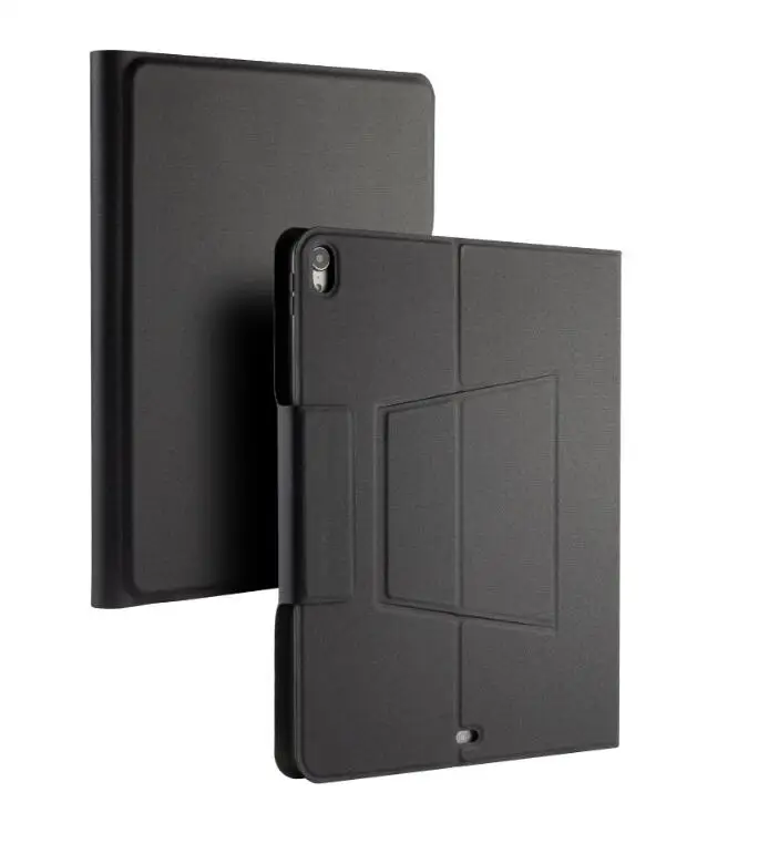 Black Беспроводной Bluetooth клавиатура кожаный чехол для iPad Pro 12,9 дюйма с красочным Светодиодный подсветкой - Цвет: Black