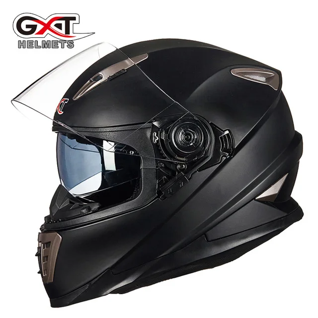 Мотоциклетный шлем GXT 999 с двойными линзами на все лицо и системой