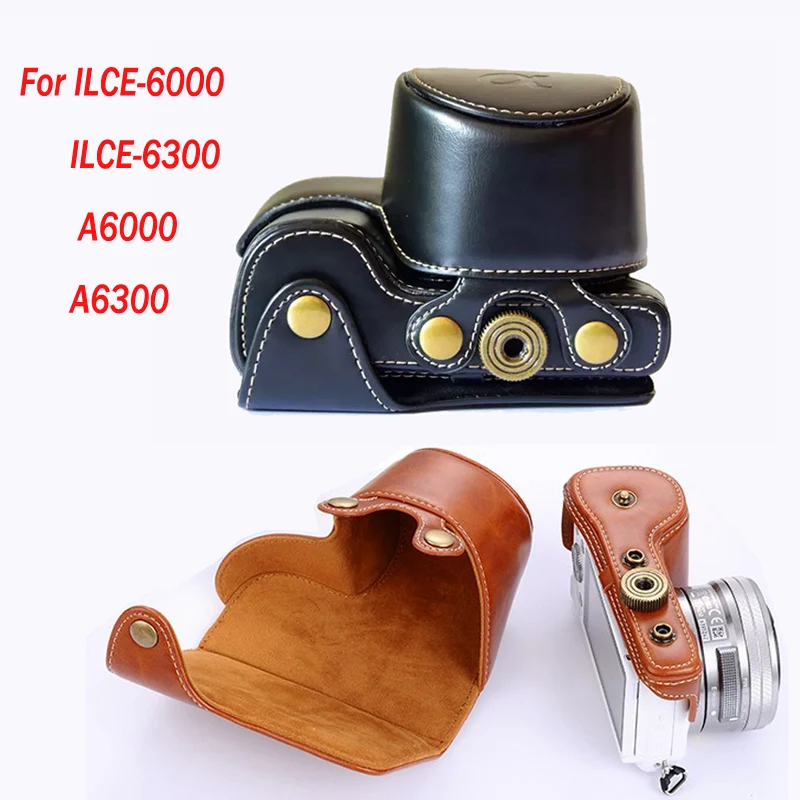 Высококачественный чехол для фотокамеры из искусственной кожи SONY Alpha A6000 A6300 ILCE-6300