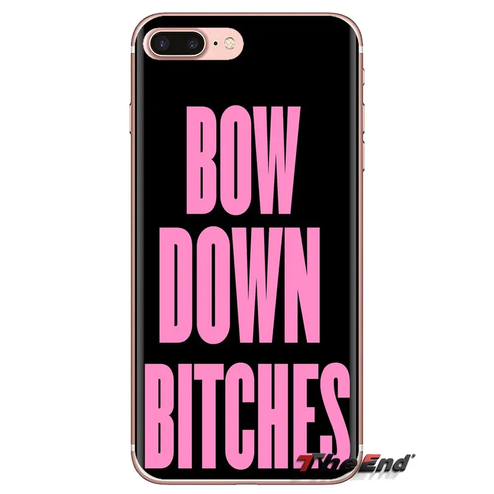 Мягкие чехлы с бантом для девочек Beyonce art Sony Xperia Z Z1 Z2 Z3 Z5 compact M2 M4 M5 C4 E3 T3 XA Huawei Mate 7 8 Y3II