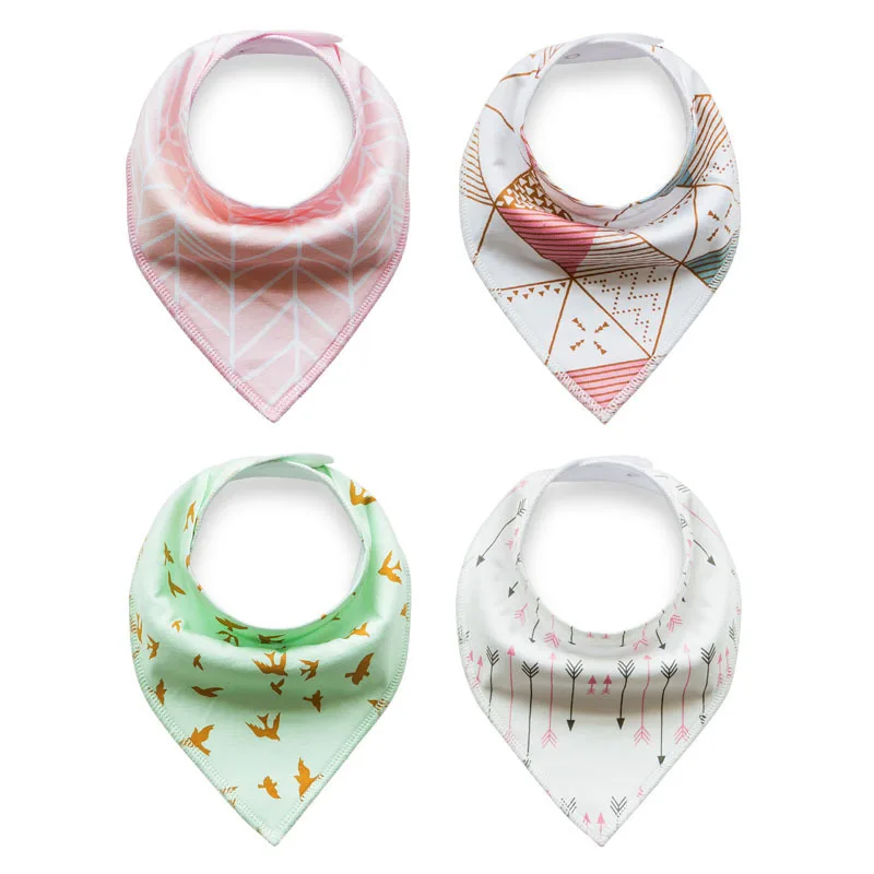 Детская бандана-слюнявчик Слюнявчик и Прорезыватель зубов 4 упаковки подарочный