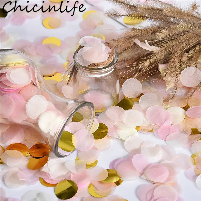 Chicinlife 1 мешок круглые бумажные салфетки конфетти посыпать шары на день рождения