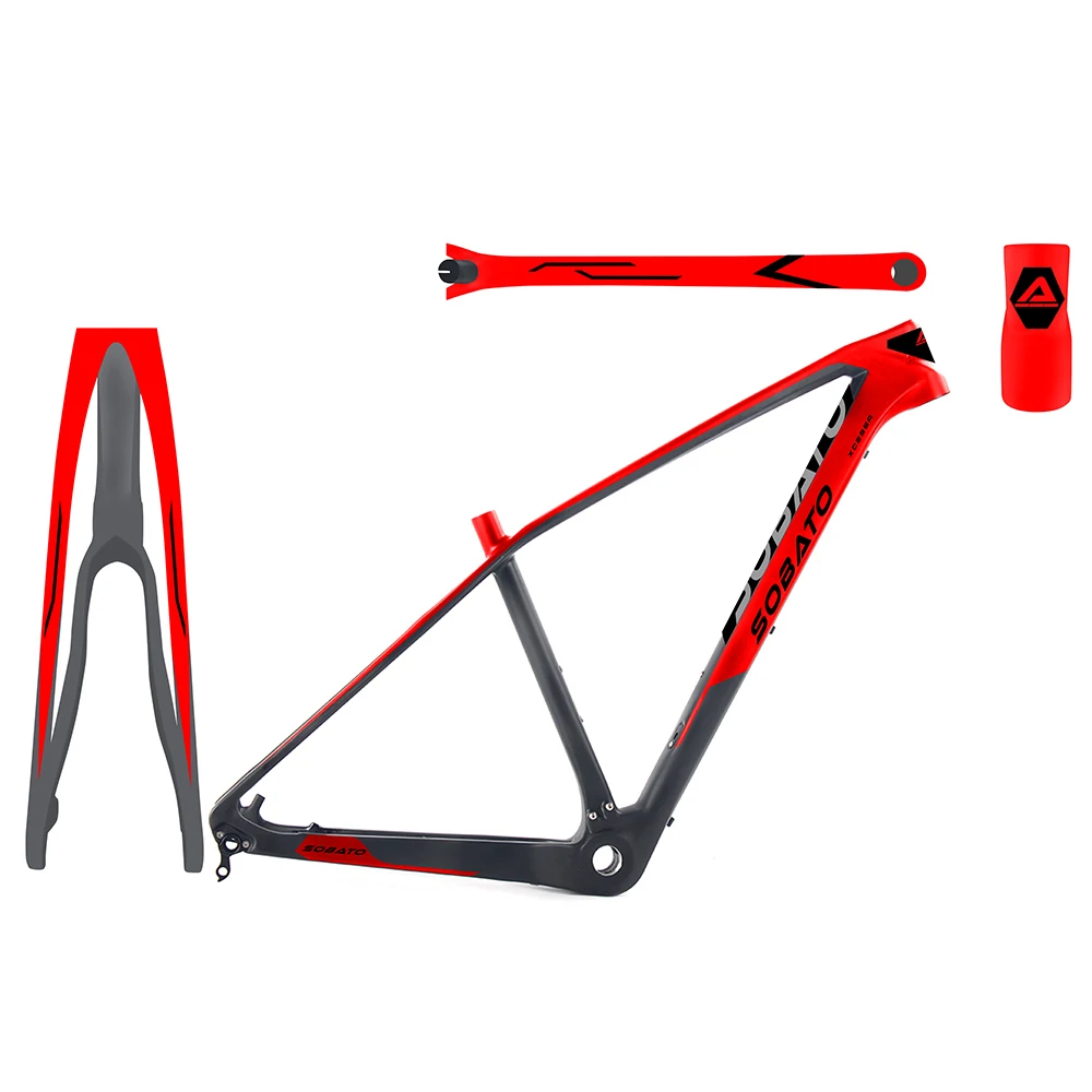 2017 SOBATO новый дизайн через ось/axel 142*12 карбоновая mtb рама или концентратор