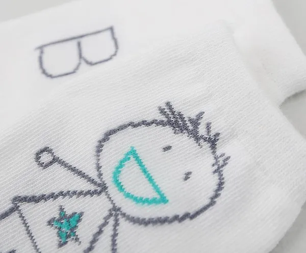 Летние милые детские носки хлопковые противоскользящие с надписью для мальчиков