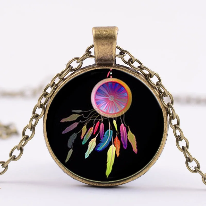 Ожерелье в индийском стиле Ловец снов 4 цвета цепочка ручной работы искусство