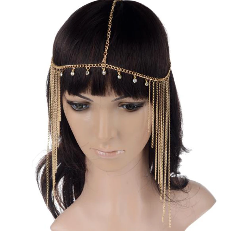 Женский ободок с кисточками PINKSEE богемный боковой волнистой цепью свадебные