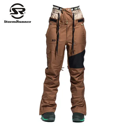 StormRunner бренд лыжные брюки Для женщин Сноубординг брюки теплые новые зимние брюки Красочные Камуфляж женский Лыжный Спорт Штаны - Цвет: NO.   3
