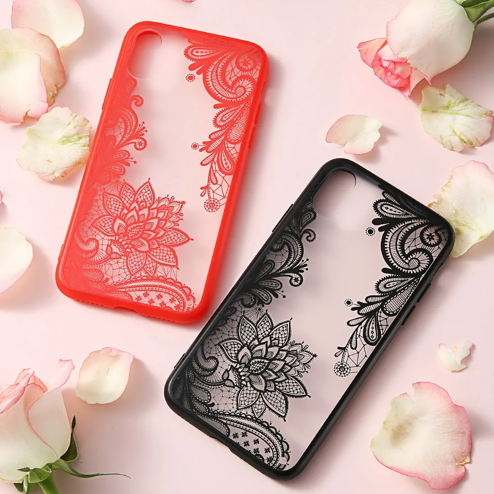 KISSCASE Retro Sexy Floral Phone Case For iPhone 8 7 6 6s 5 5s SE Plus Lace Flower Cases Back Cover XS X Max XR Capa |