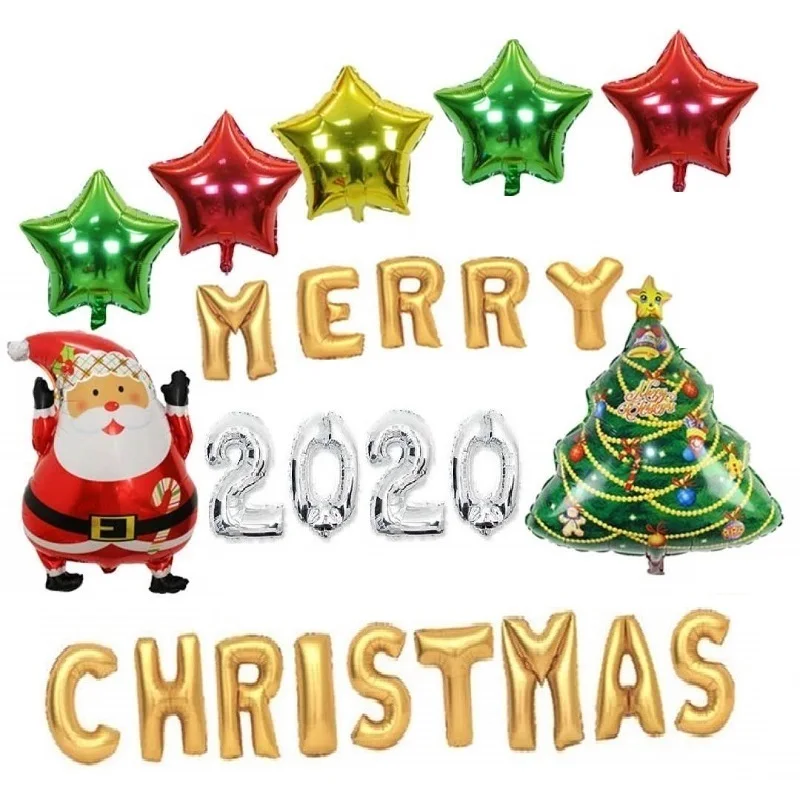 25 шт. фольгированные шары с надписью &quotMERRY CHRISTMAS&quot|Воздушные и аксессуары| |
